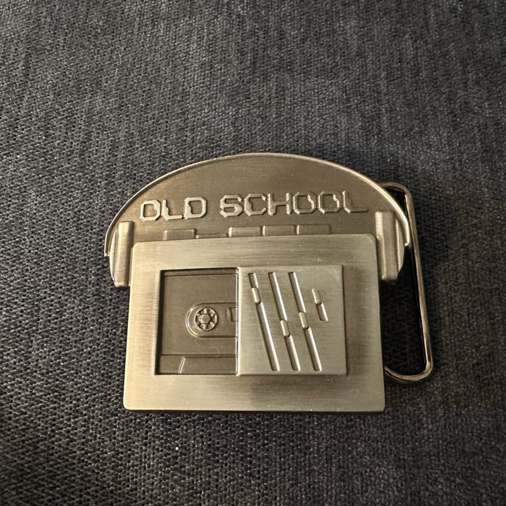 Old school cassette tape belt buckle